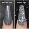 Picture of Black Glitter Nail Polish Led UV Gel Polish Sparkle Color Soak Off Nail Art Gel 1 PCS 7.5ML Gel Polish Sparkles Varnish for Nail Art DIY Design Manicure Starter RAR85