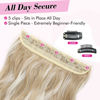 Picture of REECHO Blonde Hair Extensions, 20” One Piece Clip in Hair Extensions Thick Long Beach Wavy Natural Soft Synthetic Hairpieces for Women, Ash Blonde with Highlights