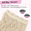 Picture of REECHO Blonde Hair Extensions, 20” Single Piece Clip in Hair Extensions Thick Long Beach Wavy Natural Soft Synthetic Hairpieces for Women, Cool Light Blonde