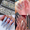 Picture of HNUIX Nail Rhinestones and Pearls Nail Charms, 4Box Crystals Nail Gems, Rhinestones, Pearl for Nails, 3D Bling Nail Decoration Accessories, with Wax Pencil and Tweezer