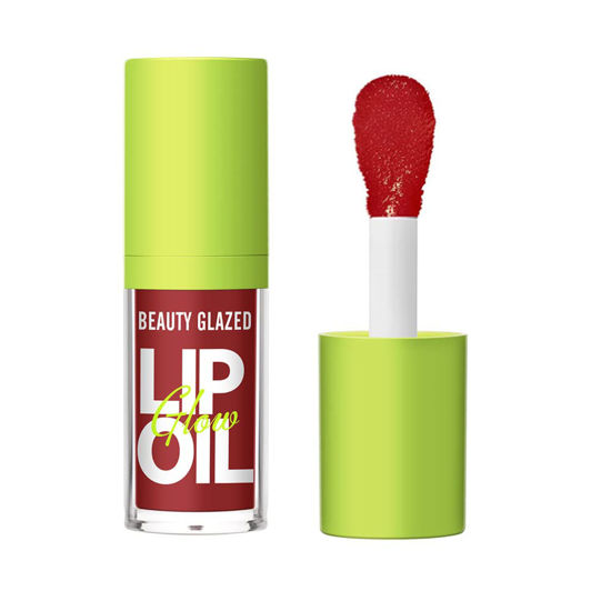 Picture of Beauty Glazed Big Brush Head Lip Oil, Ultra-Hydrating & Nourishing, Smooth Glossy Finish Lip Glow Oil, Shiny and Vegan Tinted Lip Gloss, Non-Sticky Formula (1, 105# PASSION)