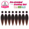 Picture of Pre Stretched Braiding Hair 12 Inch 8 Packs Ombre Short Braiding Hair Crochet Braids Natural Easy Braid Hot Water Setting Professional Synthetic Hair Extensions Soft Yaki Straight Texture (#1B/30)