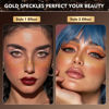 Picture of YGQQOY Glitter Freckles,Glitter Freckles Face Tattoo,Gold Sparkle Freckles,Face Glitter Makeup Patches,4pcs