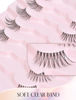 Picture of Half Lashes Natural Lashes Wispy Lashes Corner Lashes 3/4 False Eyelashes Natural Half Eyelashes Clear Band Lashes W07