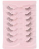 Picture of Half Lashes Natural Lashes Wispy Lashes Corner Lashes 3/4 False Eyelashes Natural Half Eyelashes Clear Band Lashes W07