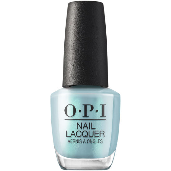 Picture of OPI Nail Lacquer Nail Polish | Opaque Light Blue Green Shimmer Chip Resistant Nail Polish | Vegan, Fast Drying, Streak Free