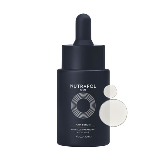 Picture of Nutrafol Men's Hair Serum, Clinically Tested to Support Visibly Thicker Hair & Scalp Coverage, Lightweight & Non-Greasy, for Daily Use- 30mL, 1 Bottle