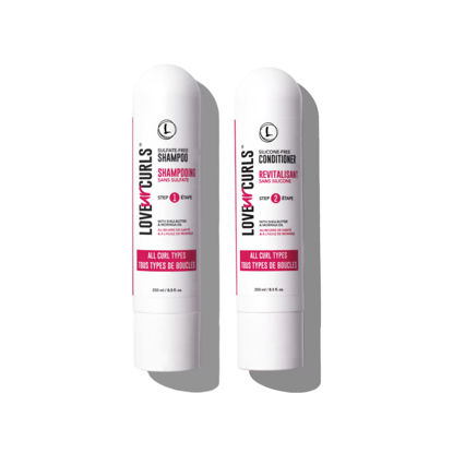 Picture of Love Ur Curls Shampoo and Conditioner, Moisturizing and Scalp Cleansing for Curly, Wavy, or Kinky Coily Hair, Vegan and Silicone Free