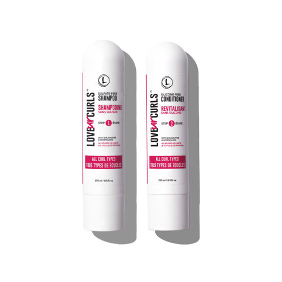 Picture of Love Ur Curls Shampoo and Conditioner, Moisturizing and Scalp Cleansing for Curly, Wavy, or Kinky Coily Hair, Vegan and Silicone Free