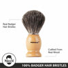 Picture of Perfecto 100% Original Pure Badger Shaving Brush, Engineered for The Best Fathers Day Gift. All Methods, Safety Razor, Double Edge Razor, Straight Razor, Shaving Razor, Gift for Dad Badger Brush.