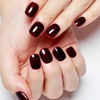 Picture of GLAMERMAID Press on Nail Extra Short Squoval, Valentine's Day Handmade Gothic Burgundy Jelly Gel Glue on Nail, 24Pcs Glossy Round Reusable UV Finish Fake Nail Acrylic False Nail Manicure Kit for Women