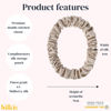 Picture of SILKIE x4 Set 100% Pure Mulberry Silk Black Brown Chocolate Pink Nude Neutral Skinny Scrunchies Travel Pouch Everyday Hair Ties Elastics Hair Care Ponytail Holder No Damage (Champagne)