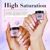 Picture of AZUREBEAUTY Dip Powder Nail Kit Starter, Pastel Lavender Pink Glitter, 4 Colors Spring Summer Dipping Powder Set, French Nail Art Base Top Activator Liquid Manicure DIY Salon 12 PCS