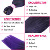 Picture of Dorsanee Ombre Purple Braiding Hair Pre Stretched 20 Inch 8 Packs Braiding Hair Extensions for Crochet Box Braids Twists Locs Hair Itch Free Soft Yaki Texture Hot Water Setting (20inch,#1B/Purple)