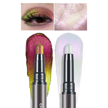 Picture of CHARMACY Multichrome 2 in 1 Cream Eyeshadow Stick, Waterproof Eye Brightener Highlighter Stick Makeup, High Pigmented, Smudge-Proof, Vegan & Cruelty-Free (#903)