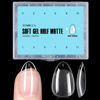 Picture of TOMICCA Short Almond Nail Tips,Gel X Nail Tips 192Pcs Acrylic Fake Nails Half Matte Soft Full Cover Almond Nail Tips 12Sizes for Nail Extension Home DIY Nail Salon