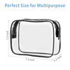 Picture of PACKISM Clear Makeup Bags, 4 Pack Quart Size Travel Bag TSA Approved Clear Travel Bags for Toiletries, Clear Cosmetic Bags Carry on Clear Toilety Bag TSA Approved Toiletry Bags, Black