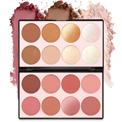Picture of 16 Colors Contour Palette Make up - Blush Highlighters Bronzer Powder All in one Makeup Palettes Contour Kit - Face Cosmetics Gifts for Women Beauty for Festivals