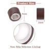 Picture of Vlasy 100Pcs 4mm Silicone Lined Micro Ring Beads for Hair Extensions 5Colors Apply (100Pcs Brown)