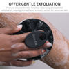 Picture of Silicone Body Scrubber Shower Bath Brush, More Hygienic Than Traditional Loofah, Lather Nicely, Long Lasting, Gentle Exfoliating for Women Men Baby Sensitive Skin, 1 Pack, Black
