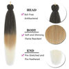 Picture of Liang Dian Pre Stretched Braiding Hair Ombre 30 Inch 8 Packs Synthetic Crochet Braids Hot Water Setting Professional Soft Yaki Texture Synthetic Hair Extensions(1B/27/613)