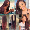 Picture of Liang Dian Pre Stretched Braiding Hair Ombre 30 Inch 8 Packs Synthetic Crochet Braids Hot Water Setting Professional Soft Yaki Texture Synthetic Hair Extensions(1B/Bug)