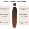 Picture of Liang Dian Pre Stretched Braiding Hair Ombre 30 Inch 8 Packs Synthetic Crochet Braids Hot Water Setting Professional Soft Yaki Texture Synthetic Hair Extensions(1B/30)