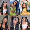 Picture of Liang Dian Pre Stretched Braiding Hair Natural Black 30 Inch 8 Packs Synthetic Crochet Braids Hot Water Setting Professional Soft Yaki Texture Synthetic Hair Extensions(1B)