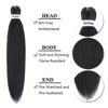 Picture of Liang Dian Pre Stretched Braiding Hair Natural Black 30 Inch 8 Packs Synthetic Crochet Braids Hot Water Setting Professional Soft Yaki Texture Synthetic Hair Extensions(1B)