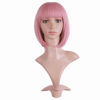 Picture of MapofBeauty 12 Inch/30cm Fashion Lady Short Straight Flat Bangs Bob Wig (Rouge Pink)