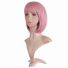 Picture of MapofBeauty 12 Inch/30cm Fashion Lady Short Straight Flat Bangs Bob Wig (Rouge Pink)