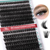 Picture of FADVAN Thick Lash Clusters 60D+80D 3D Fluffy Eyelash Clusters 280pcs Reusable Cluster Eyelash Extensions C Curl Long Individual Lashes Mixed 10-20mm to Use at Home (60+80D-C-10-20mm)