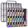 Picture of Beloving 2pcs Nail Polish Organizer, Gel Nail Polish Storage Double Side Nail Polish Organizer Case for Nail Tech, Portable 48 Bottles Clear Nail Polish Holder with Adjustable Divider Grey
