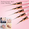 Picture of 5Pcs Nail Art Liner Brushes,Liner Brush for Nails,Nail Art Brush for Long Lines,Thin Details,Fine Drawing,Liner Brush UV Gel Polish Painting Nail Design Sizes 7/9/11/15/25mm (Pink)