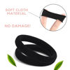 Picture of 60 Pcs 2 Inch Black No Damage Hair Ties for Women Thick Hair, Large Soft Seamless Nylon Fabric Elastic Hair Ties Ponytail Hair Holders Hair Elastics Hair Band for Women