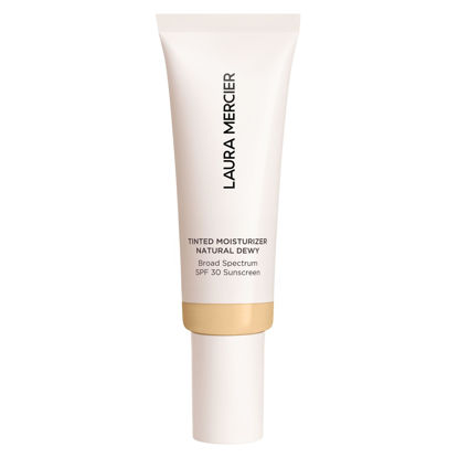 Picture of Laura Mercier Tinted Moisturizer Natural Dewy with SPF 30: 24HR+ Hydration, Long Lasting, Sheer to Light, Buildable Coverage, Dewy Finish, Improve Skin Tone and Texture, Skin Tint, Blonde