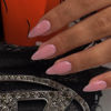 Picture of Rose Pink Press on Nails Medium Stiletto Almond,KQueenest Glossy Press on Acrylic Nails Set,Reusable Medium Fake Nails for Women Nails Art Manicure in 24 PCS