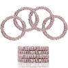 Picture of SEMRUE 22 Momme 100% Pure Mulberry Silk Scrunchies (4 PCS) - Small Hair Elastics and Ties for Women, Sleep Hair Care, No Damage, Lotus Pink
