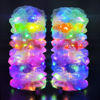 Picture of 20Pcs Light Up Scrunchies with 12Pcs Satin Elastic Hair Bands, LED Hair Ties for Women & Girls, Glow in the Dark Party Supplies Christmas Party Favor Festival Rave Accessories for Neon Glow Party