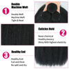 Picture of 14 16 18 Kinky Straight Bundles Human Hair Yaki Straight Human Hair 3 Bundles 100% Unprocessed Brazilian Virgin Remy Hair Yaki Straight Bundles For Black Women Natural Black Color