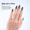 Picture of Imtiti Glitter Gel Nail Polish, 0.5 Fl Oz Black Glitter Gel Polish Soak Off LED U V Nail Gel Polish Nail Polish DIY Nail Art Starter Manicure Salon Gel Polish Kit