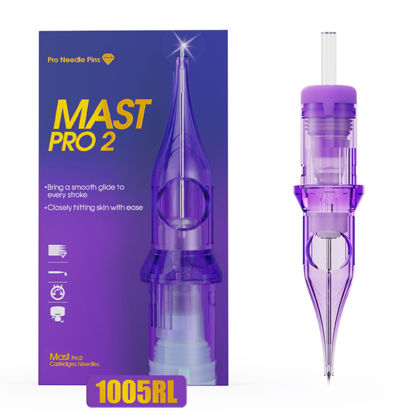 Picture of Mast Pro2 Tattoo Needles Cartridges, Pro Needles Pins for Super Aritsts, 20 Count, Disposable Round Liner 1005RL