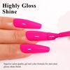 Picture of Imtiti Pink Gel Nail Polish, 0.5 Fl Oz Hot Pink Gel Polish Soak Off LED UV Nail Gel Polish Spring Summer Gel Nail Polish DIY Nail Art Starter Manicure Salon Gel Nail Kit