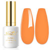 Picture of Imtiti Gel Nail Polish, 0.5 Fl Oz Creme Orange Gel Polish Soak Off LED UV Nail Gel Polish Autumn Winter Nail Polish DIY Nail Art Manicure Salon Gel Nail Kit for Women Girls