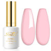 Picture of Imtiti Pastel Gel Nail Polish,0.5 Fl Oz Pastel Milky Pink Gel Polish Soak Off LED U V Nail Gel Polish Spring Summer Easter Gel Nail Polish DIY Nail Art Starter Manicure Salon Gel Nail Kit
