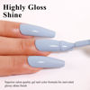 Picture of Imtiti Blue Gel Nail Polish, 0.5 Fl Oz Baby Blue Gel Polish Soak Off LED UV Nail Gel Polish Spring Summer Gel Nail Polish DIY Nail Art Starter Manicure Salon Gel Nail Kit