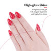 Picture of Imtiti Gel Nail Polish, 1 Pcs 0.5 Fl Oz Rose Red Color Gel Polish Soak Off LED U V Nail Gel Polish Nail Polish DIY Nail Art Starter Manicure Salon Gel Nail Kit for Women Girls
