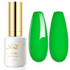 Picture of Imtiti Neon Gel Nail Polish, 0.5 Fl Oz Neon Green Gel Polish Soak Off LED U V Nail Gel Polish Spring Summer Gel Nail Polish DIY Nail Art Starter Manicure Salon Gel Nail Kit for Women Girls