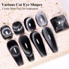 Picture of Imtiti Cat Eye Gel Nail Polish, 15ml Black Crystal Glitter Cat Eye Gel Polish With Magnet Dark Gray Magnetic Gel Nail Polish Holographic Galaxy Sparkly Soak Off UV Led Manicure Nail Salon Kit
