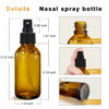 Picture of GIVAMEIHF 4 pcs Amber Glass Spray Bottles 2oz, Empty Small Spray Bottle Fine Mist Refillable Sprayer with Funnel Labels Droppers,Mini Travel Bottle for Essential Oils,Hair and Cleaning Solutions